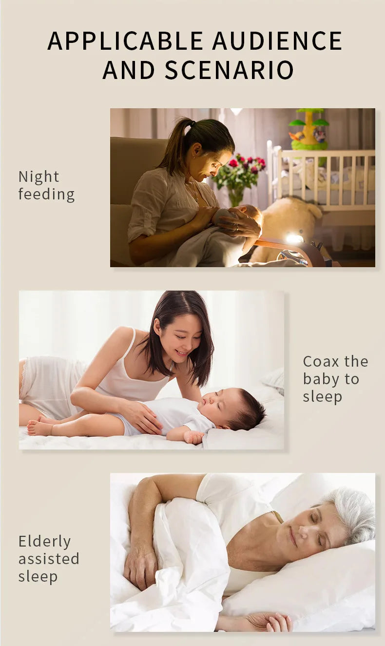 RGB White Noise Machine for Baby | 20 Sounds | Rechargeable Touch LED Night Light