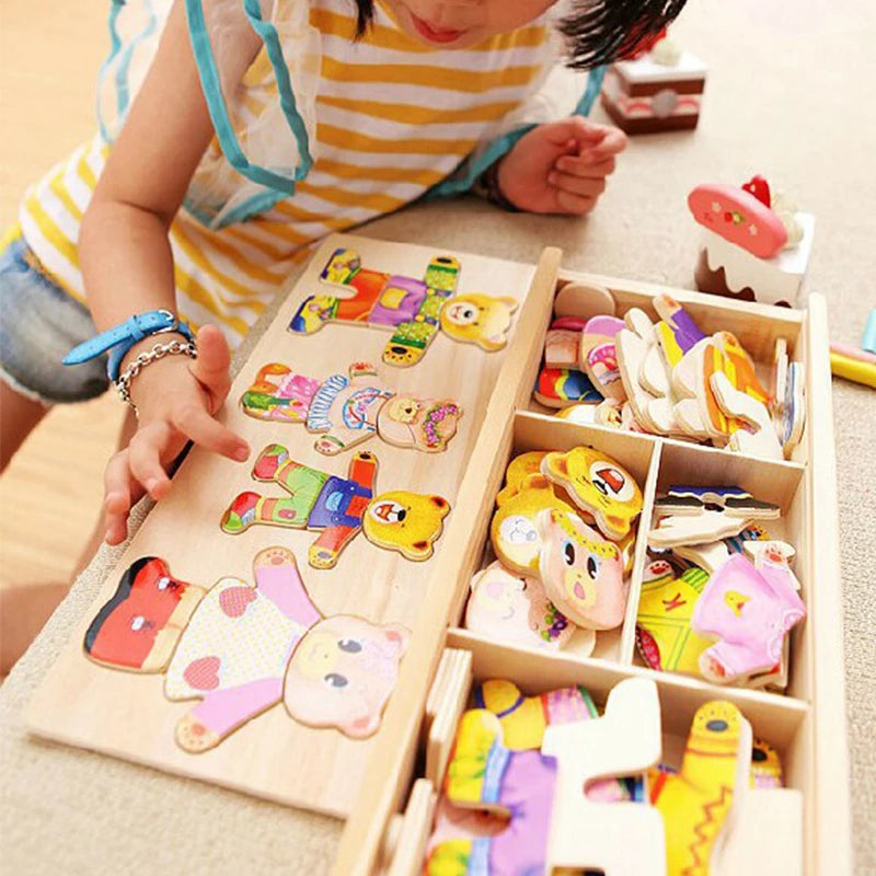 Puzzle de Madera Educativo para Bebé | Aprender Jugando