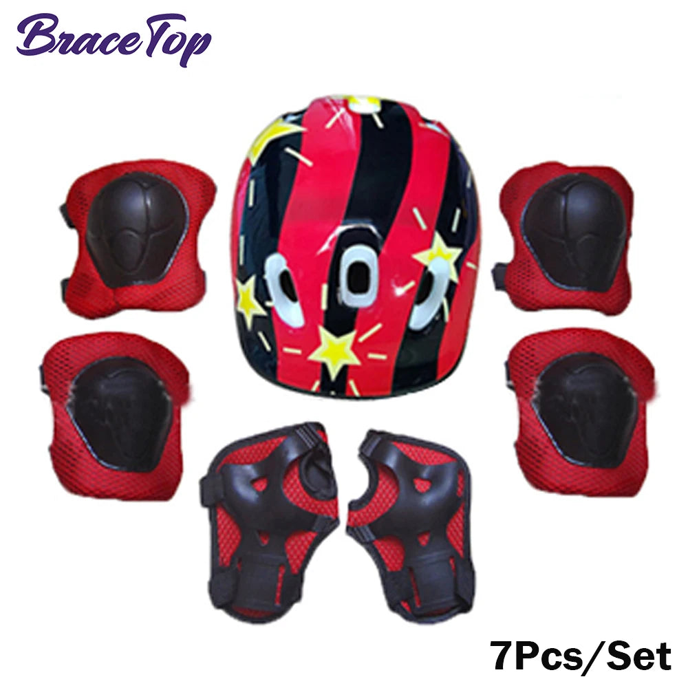 Set Protecciones Patinaje Infantil | Casco + Rodilleras + Coderas | Niños 3-12 Años