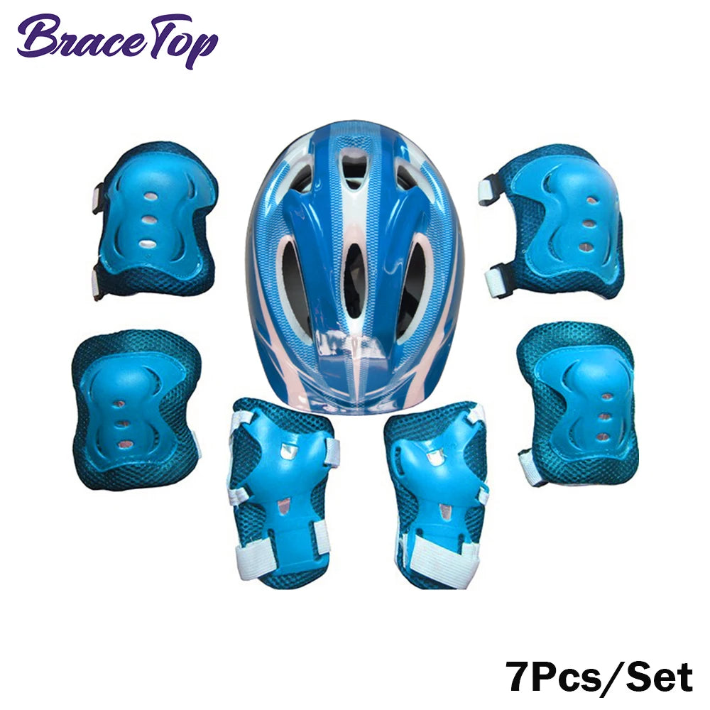 Set Protecciones Patinaje Infantil | Casco + Rodilleras + Coderas | Niños 3-12 Años