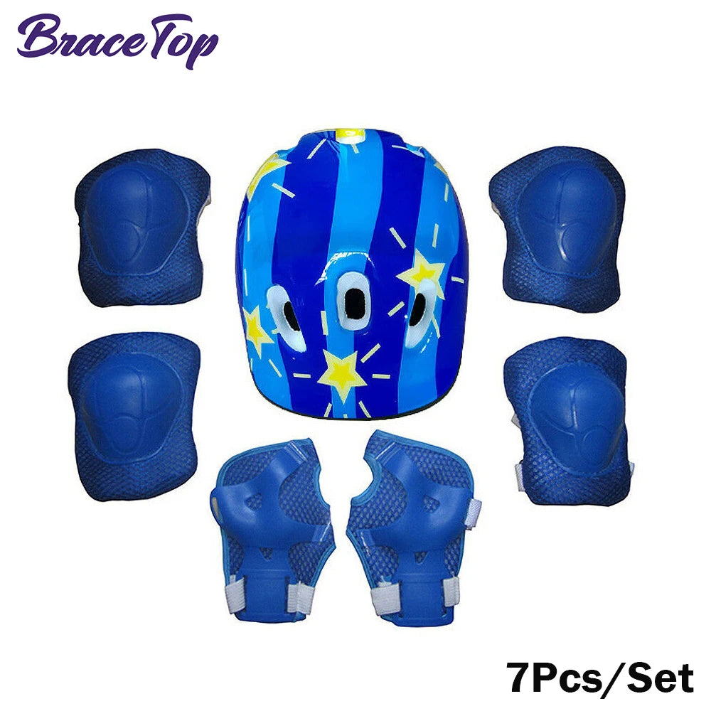 Set Protecciones Patinaje Infantil | Casco + Rodilleras + Coderas | Niños 3-12 Años