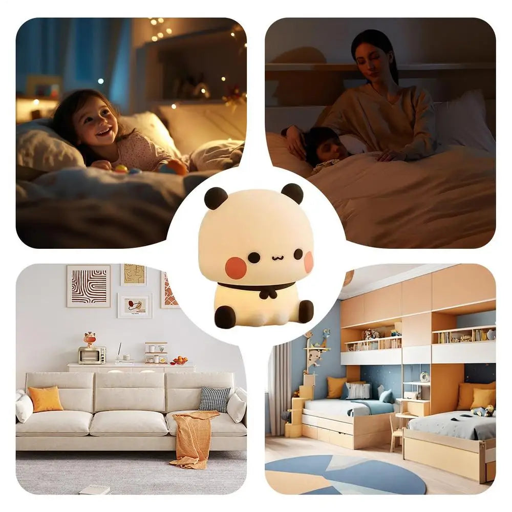 Panda Silicone LED Night Light | Touch 3 Modes for Kids