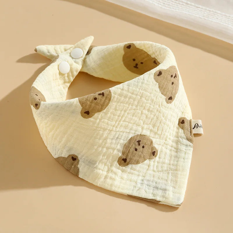 Baberos de Muselina para Bebé | Pack 6 uds. Algodón Suave Antiescupir