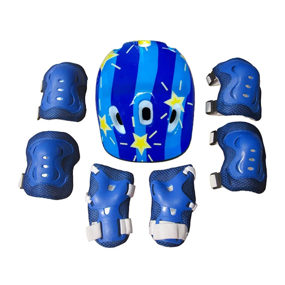 Kids' Skating Protective Gear Set | Helmet + Knee Pads + Elbow Pads | Ages 3-12