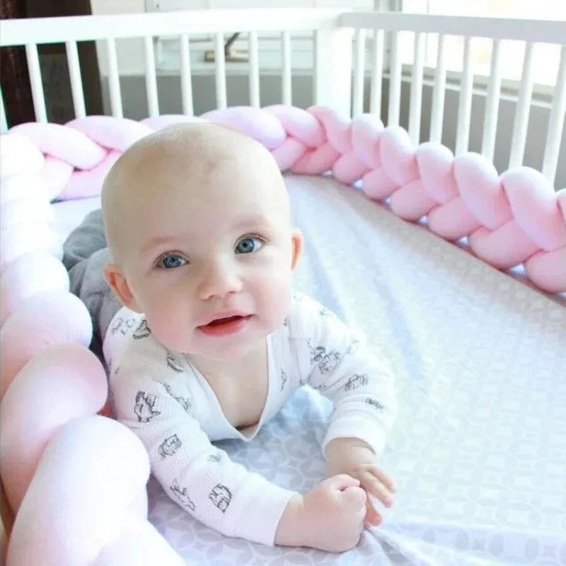 Baby Crib Bumper | Braided Knot Pillow | 1M-4M | Safe Bumper