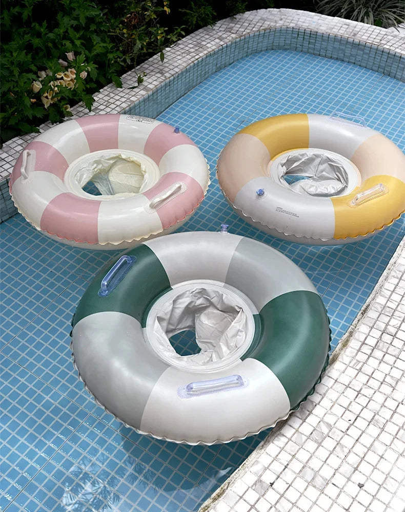 Flotador Inflable para Bebé con Sombrilla | Anillo de Piscina Seguro | 3-36 Meses