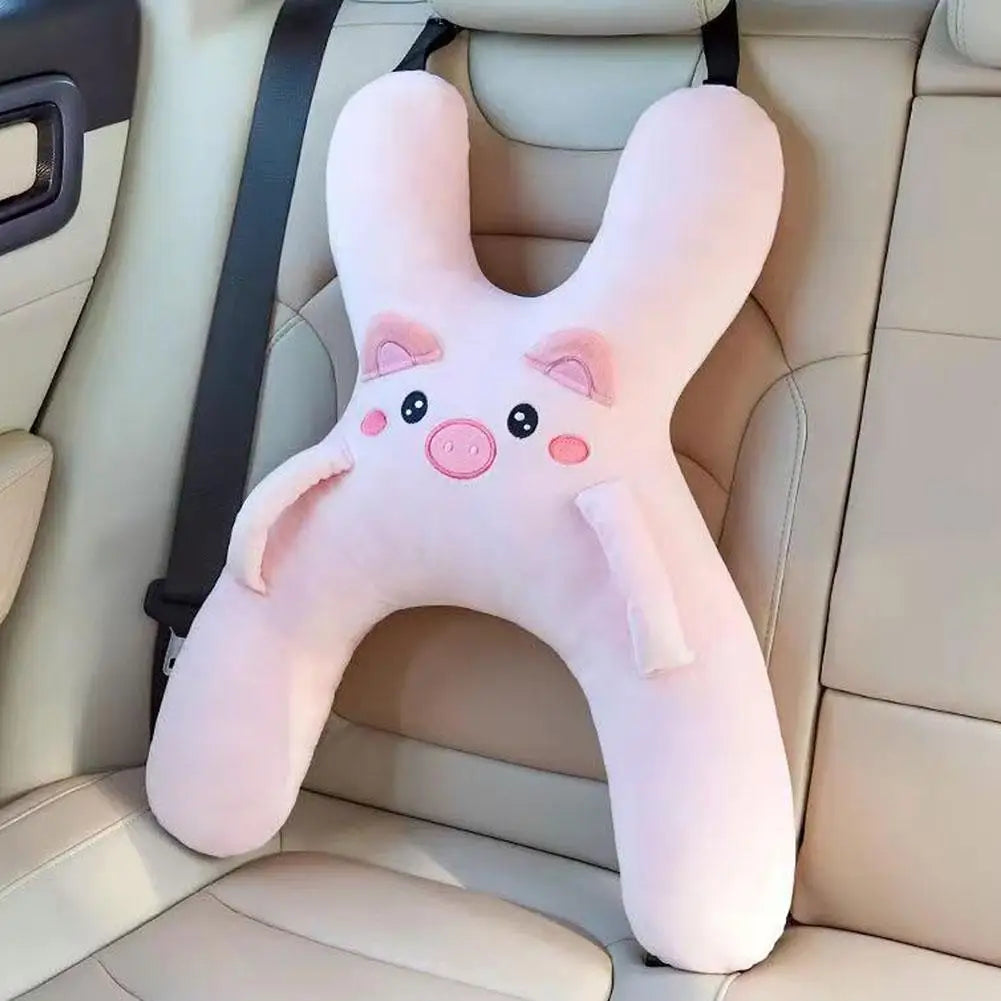 Almohada de Viaje para Niños | Reposacabezas Anti-Atragantamiento y Apoyo Lumbar