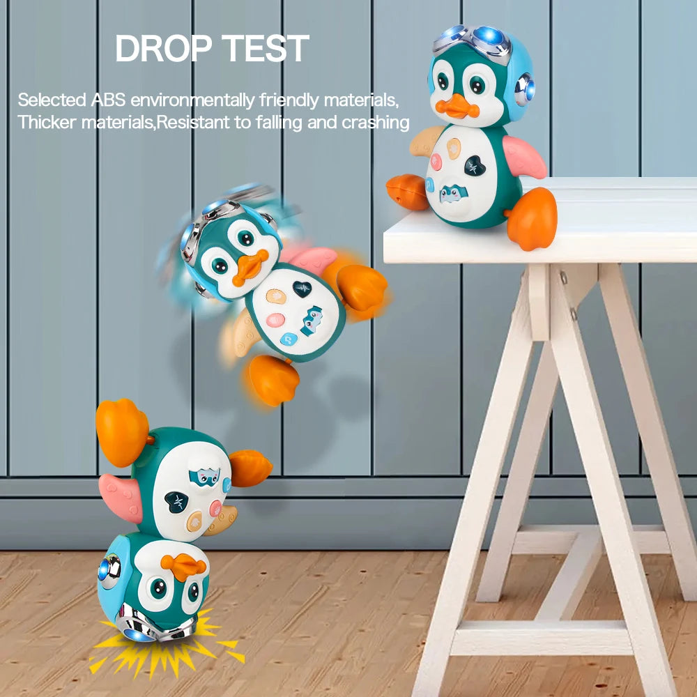 Crawling Musical Penguin | Interactive Toy with Lights and Sound