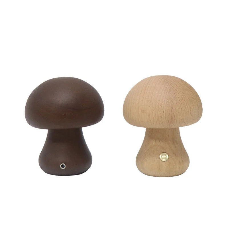 Wooden Mushroom Lamp INS | Touch Night Light Type | Nordic Children's & Babies' Decor | Relax Natural Madrid - International Shipping
