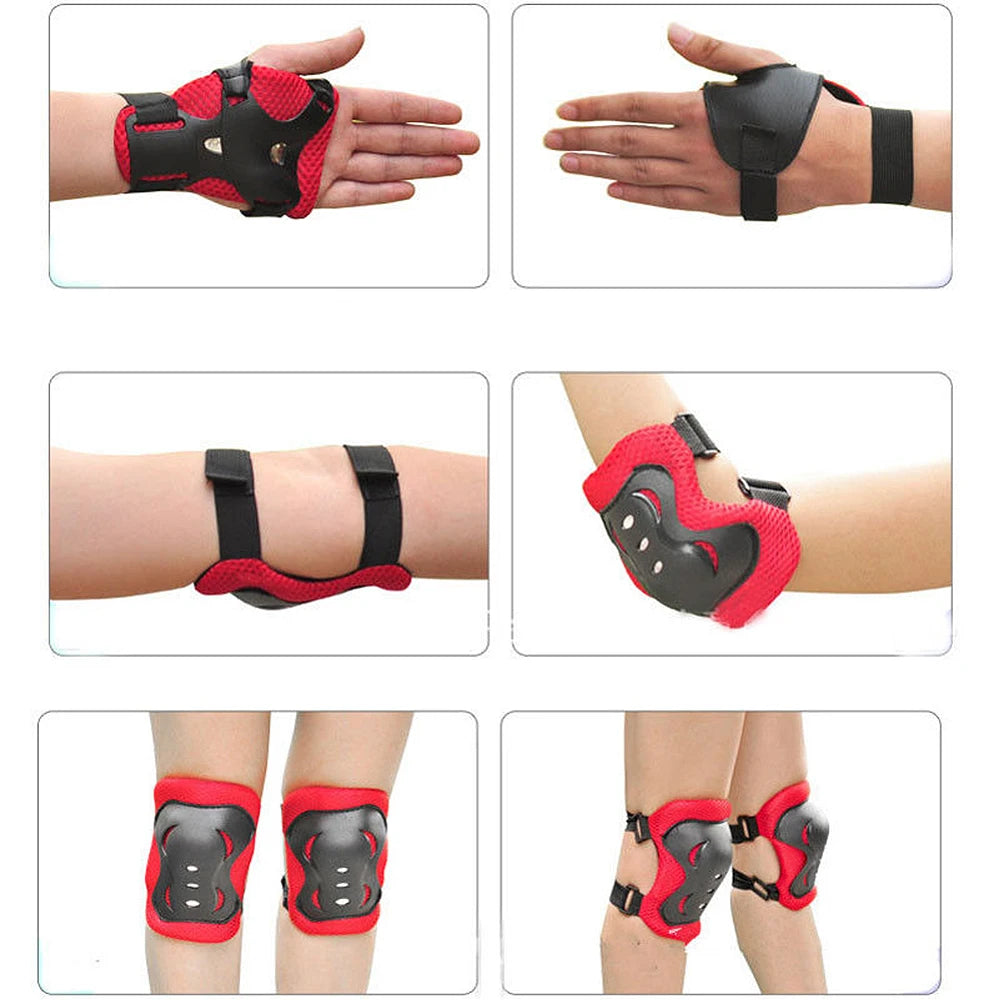 Kids' Skating Protective Gear Set | Helmet + Knee Pads + Elbow Pads | Ages 3-12