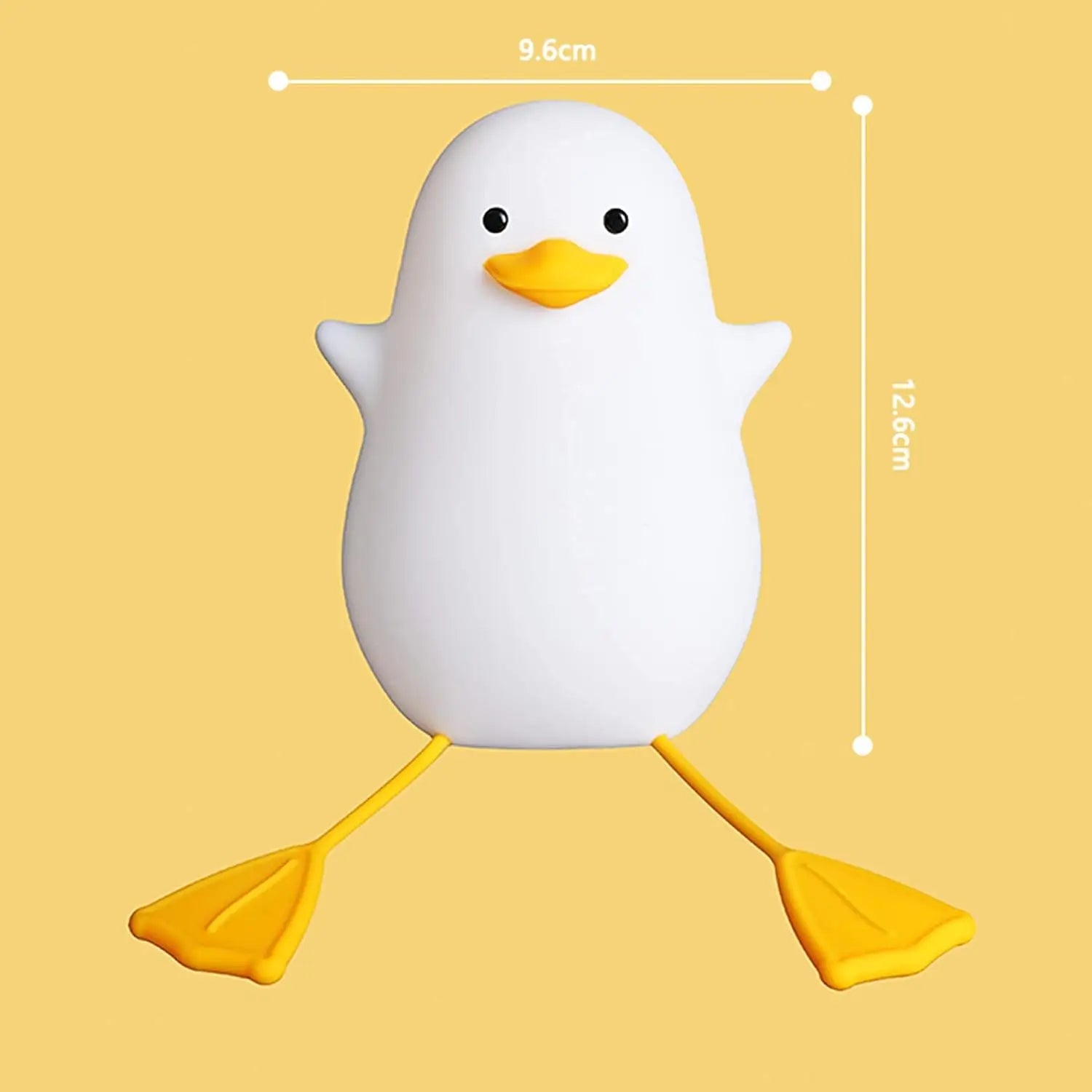 Duck Night Light LED Squishy Duck Lamp Dimmable Nursery Nightlight Rechargeable Bedside Touch Lamp for Breastfeeding Room Decor