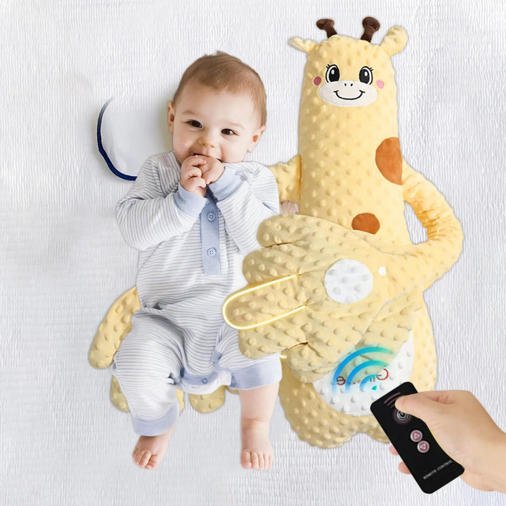 Peluche Calmante con Palma Eléctrica | 3 Modos y Control Remoto para Bebé