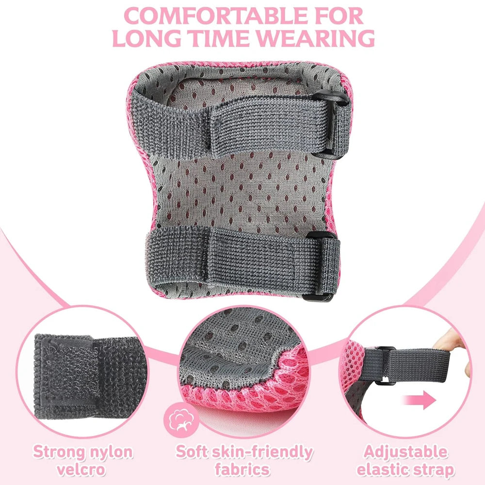 Kit Protección Infantil 6 en 1 | Rodilleras, Coderas y Muñequeras | Patines y Bici