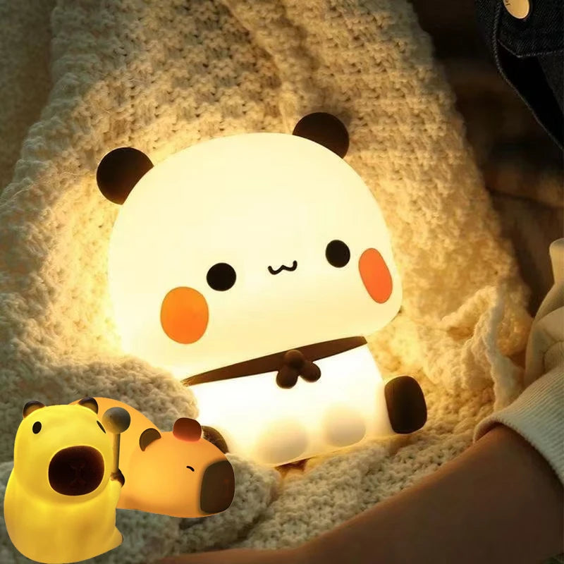 Panda Silicone LED Night Light | Touch 3 Modes for Kids