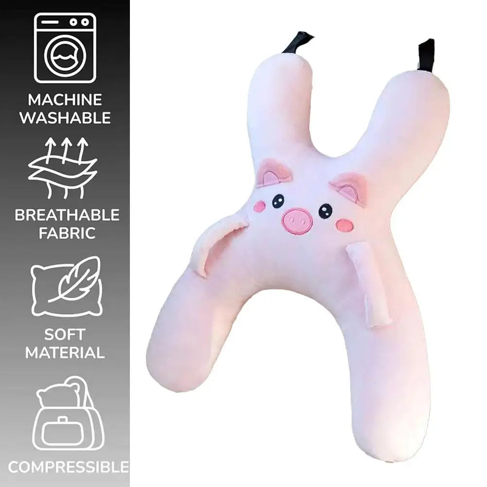 Travel Pillow for Kids | Anti-Choke Headrest and Lumbar Support