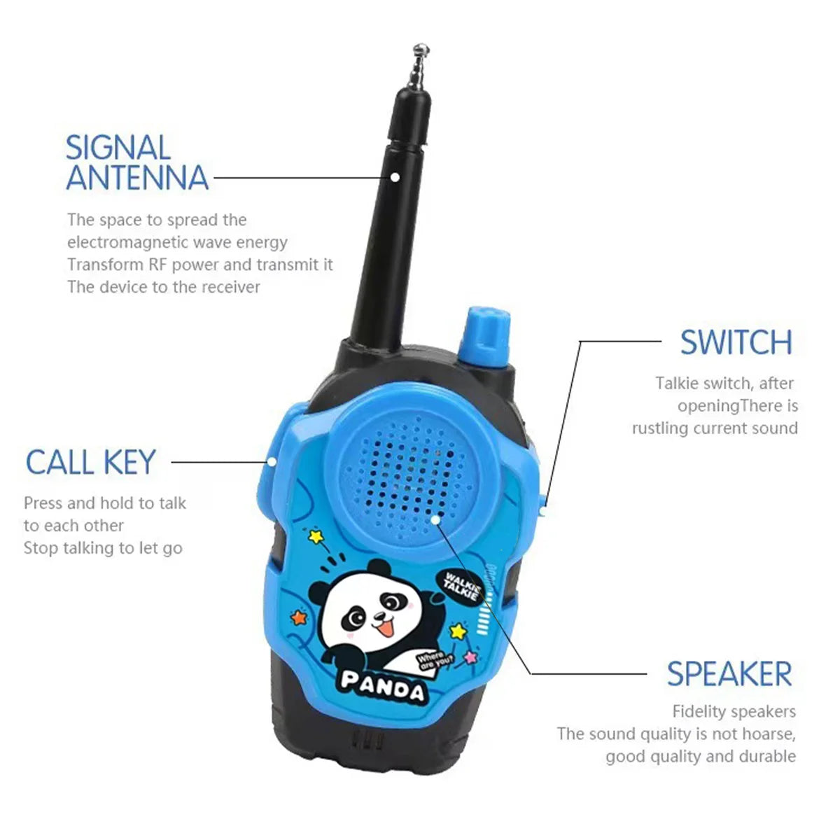 2pcs Kid-Friendly Walkie Talkie Two-Way Radios for Clear Communication - Essential for Camping & Hiking Adventures For Boys Girls