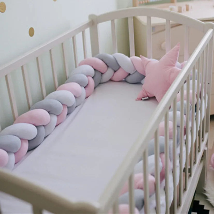Baby Crib Bumper | Braided Knot Pillow | 1M-4M | Safe Bumper