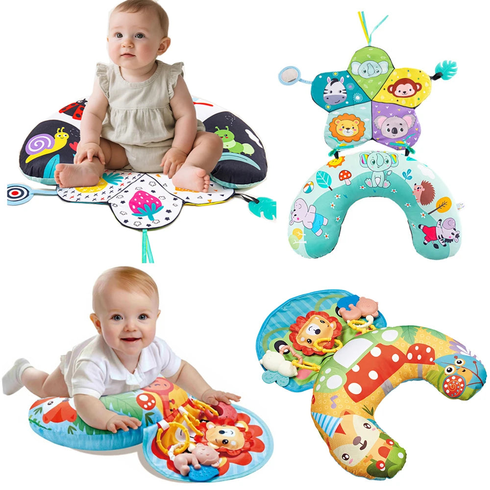 Almohada Tummy Time | Estimula la Visión de tu Bebé desde el Día 1 | Alto Contraste