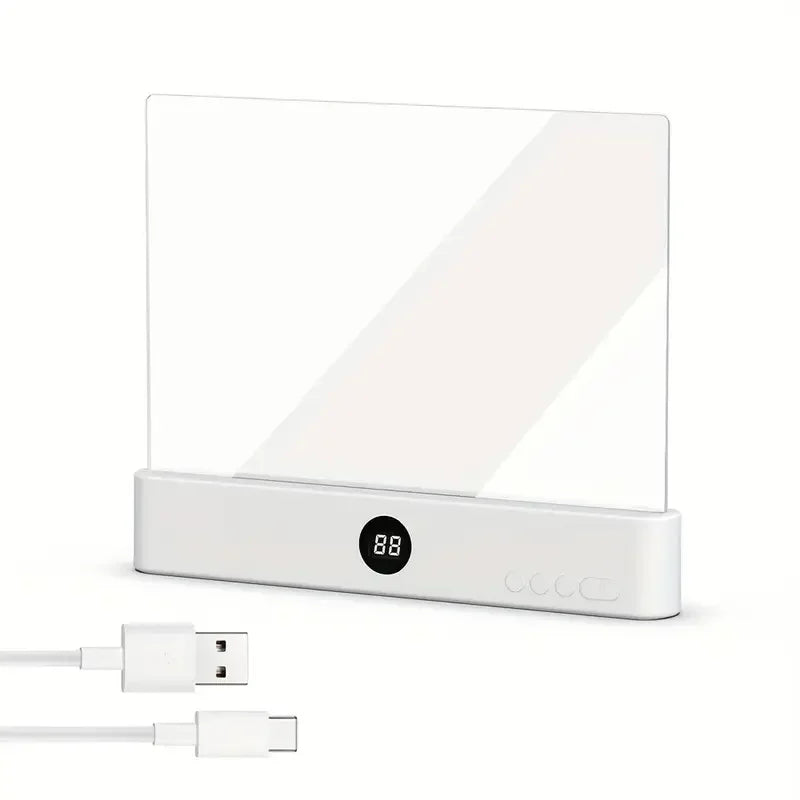 LED Book Light, Rechargeable Reading Lights for Books in Bed, Eye-Care, 3 Colors Stepless Dimming Flat Light for Book Lovers