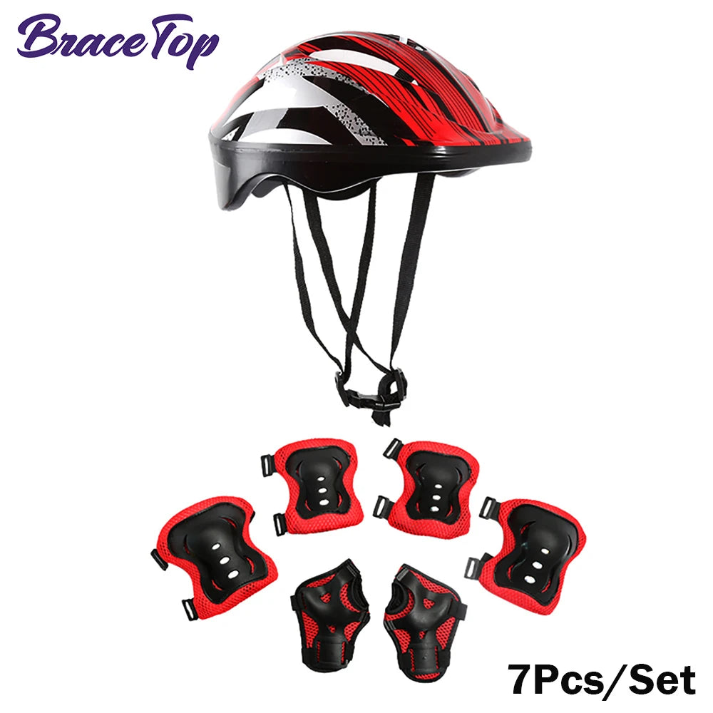 Set Protecciones Patinaje Infantil | Casco + Rodilleras + Coderas | Niños 3-12 Años