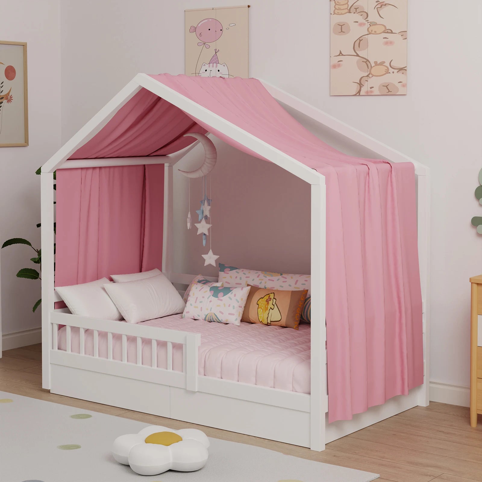 Cotton Muslin Bed Canopy | Baby Room Decor