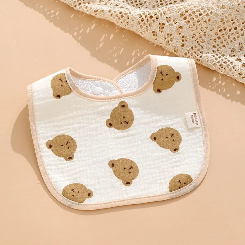 Baberos Impermeables para Bebé | Pack 7 uds. Algodón Antiescupir