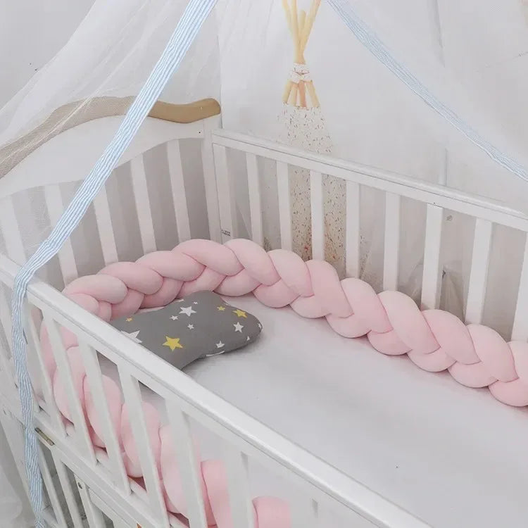 Baby Crib Bumper | Braided Knot Pillow | 1M-4M | Safe Bumper