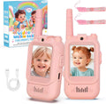 Kids Video Walkie Talkies 2 Pack, Rechargeable Intercom Walkie-talkie with Cute 2-Inch Screen, One-Click Call, Child Video Intercom