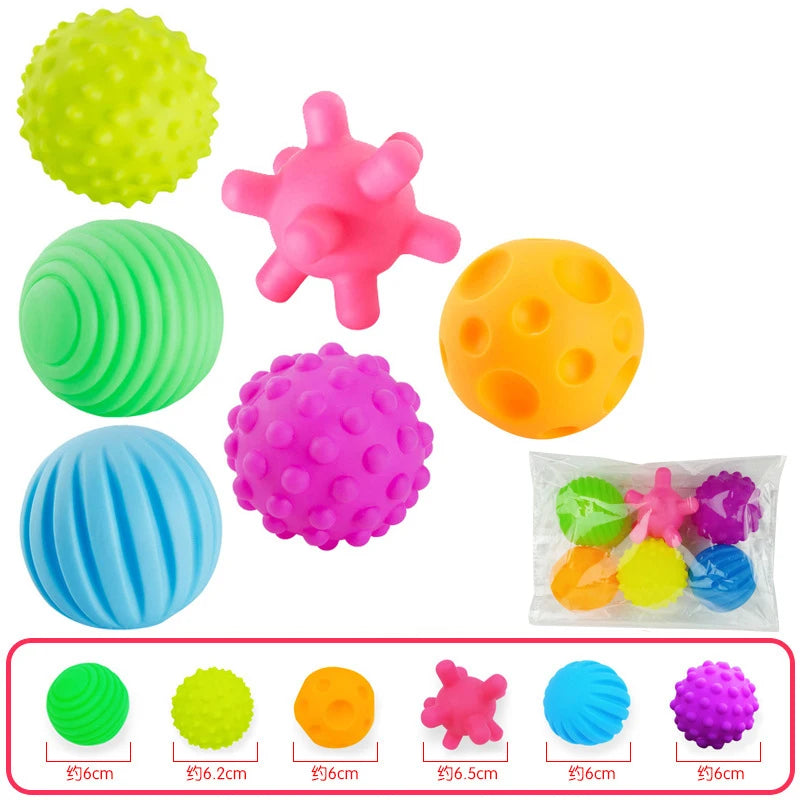 Set de Pelotas Sensoriales para Bebé | Estimulación Tactil 6 uds