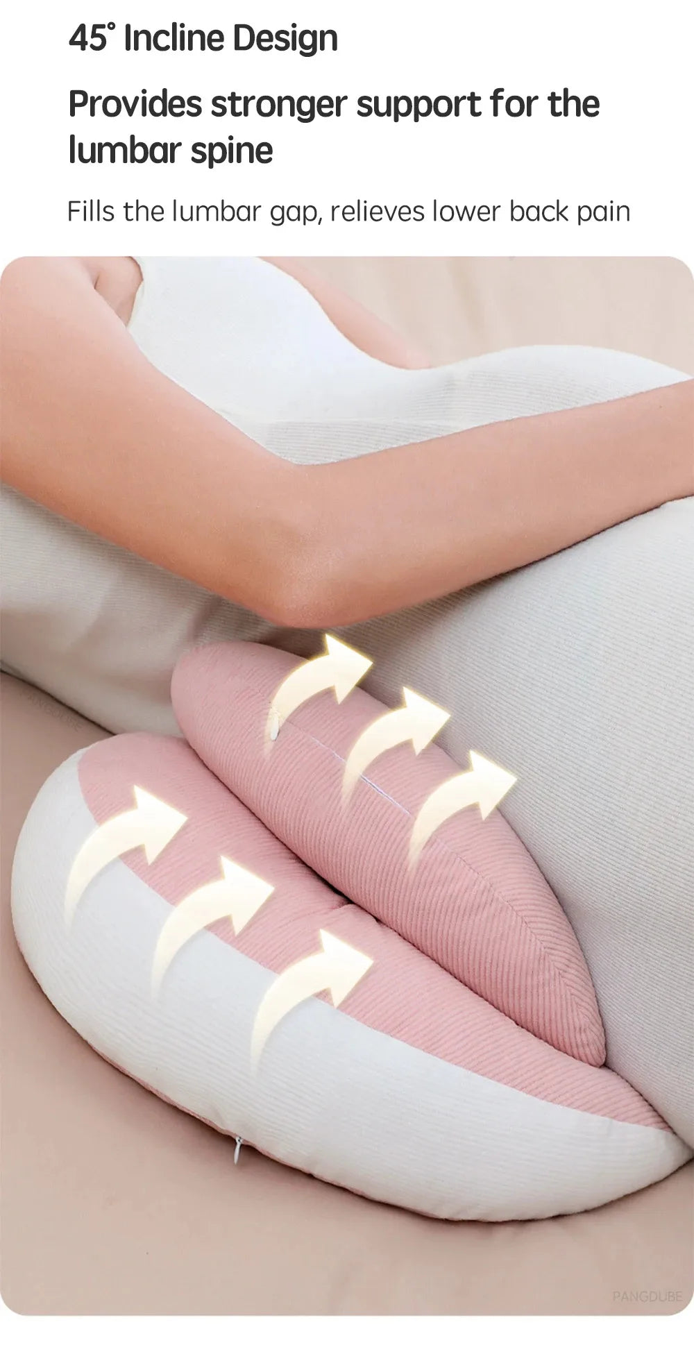 PANGDUBE Pregnancy Pillow | Lumbar Support and Comfortable Sleep | Pregnant Women