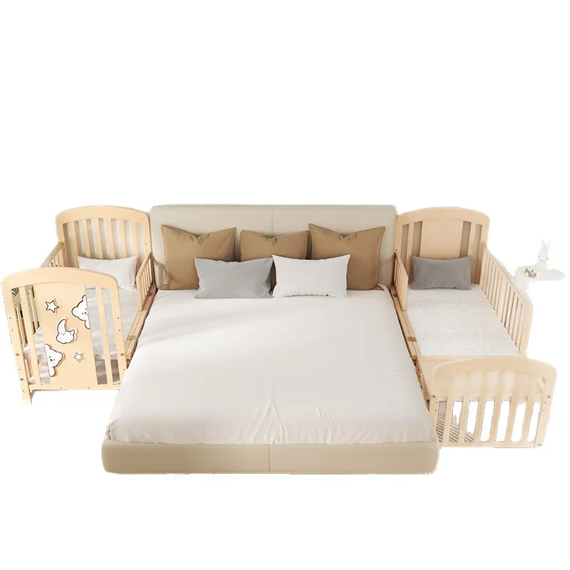 Cuna Mecedora de Madera | Multifuncional con Ruedas y Mosquitera para Bebé