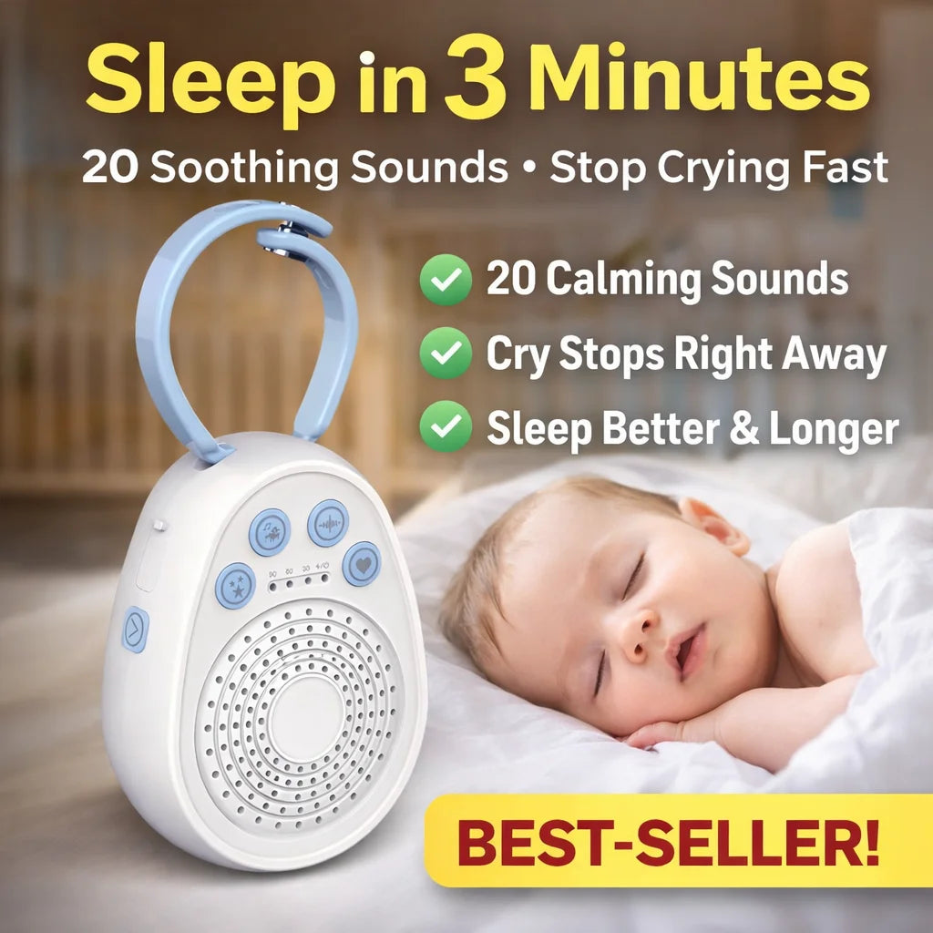 Máquina de Ruido Blanco para Bebés | 20 Sonidos Relajantes | Portátil USB