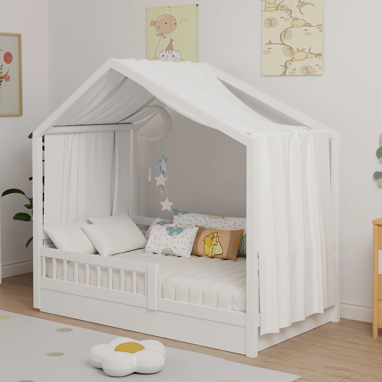 Cotton Muslin Bed Canopy | Baby Room Decor