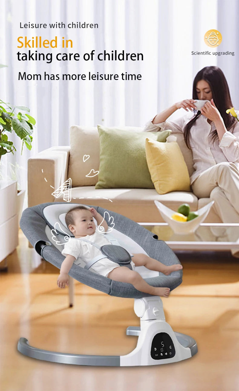 Electric Baby Swing | Reclining Rocker with Remote Control | 0-18 Months