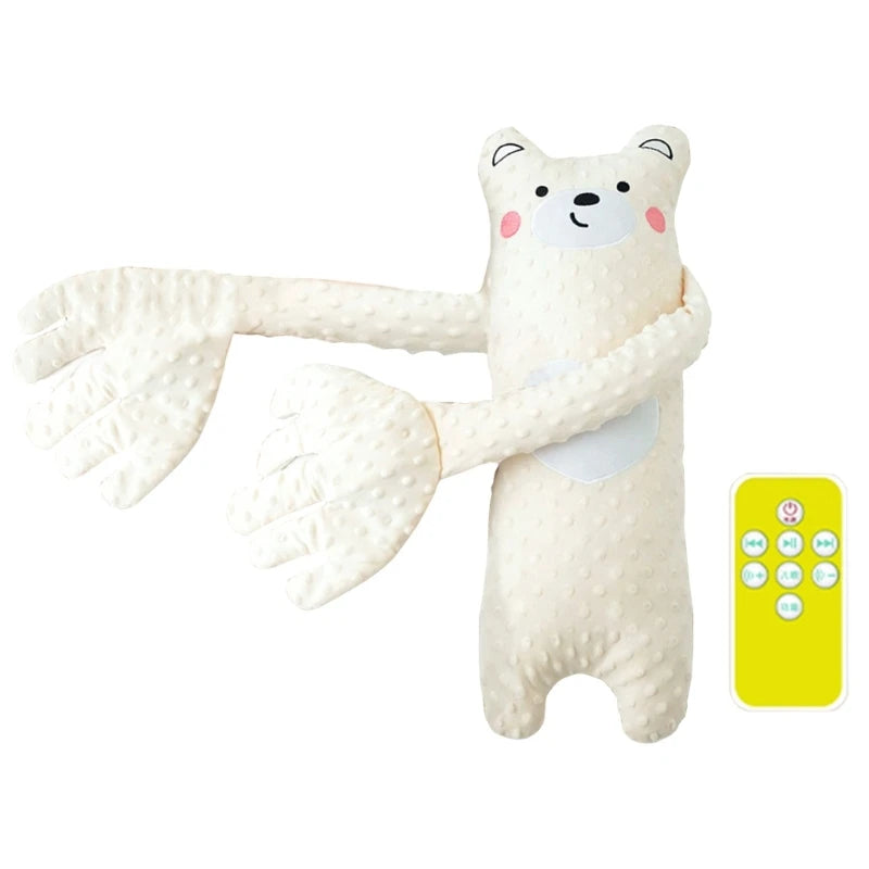 Remote Control Electric Baby Sleep Toy 68cm Cartoon Bear Shaped Plush Soothing Dolls Automatic Tapping Comfort Pillow for Infant