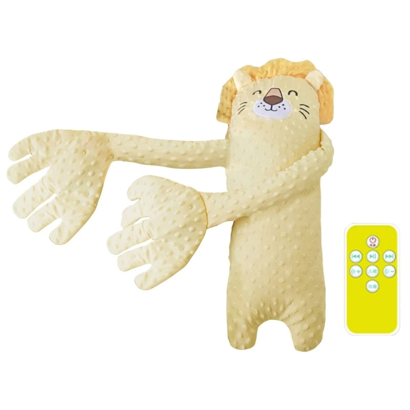 Remote Control Electric Baby Sleep Toy 68cm Cartoon Bear Shaped Plush Soothing Dolls Automatic Tapping Comfort Pillow for Infant