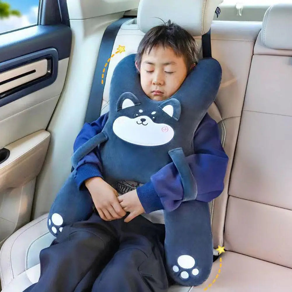 Almohada de Viaje para Niños | Reposacabezas Anti-Atragantamiento y Apoyo Lumbar