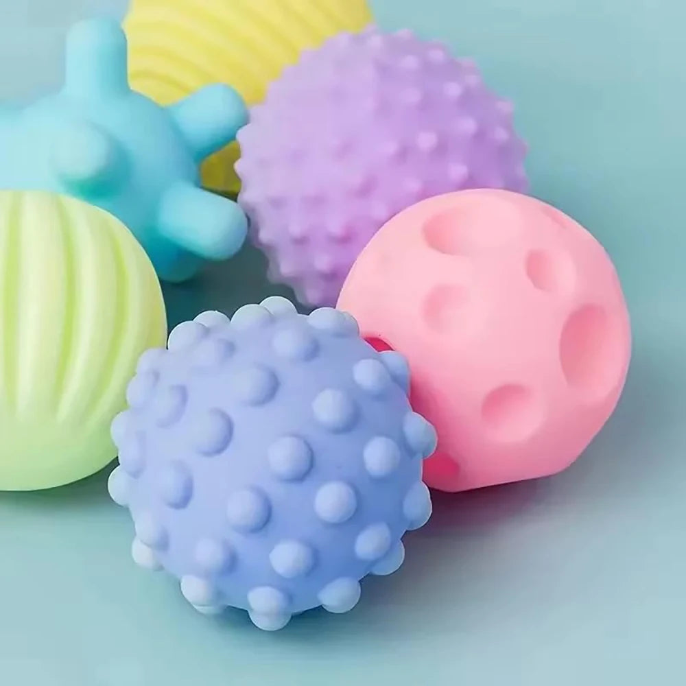 Set de Pelotas Sensoriales para Bebé | Estimulación Tactil 6 uds