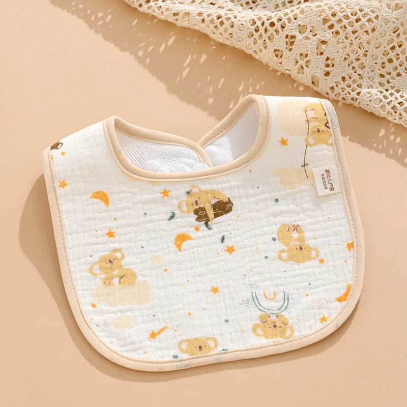 Baberos Impermeables para Bebé | Pack 7 uds. Algodón Antiescupir