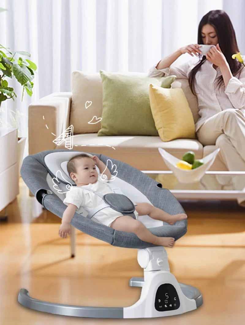 Electric Baby Swing | Reclining Rocker with Remote Control | 0-18 Months