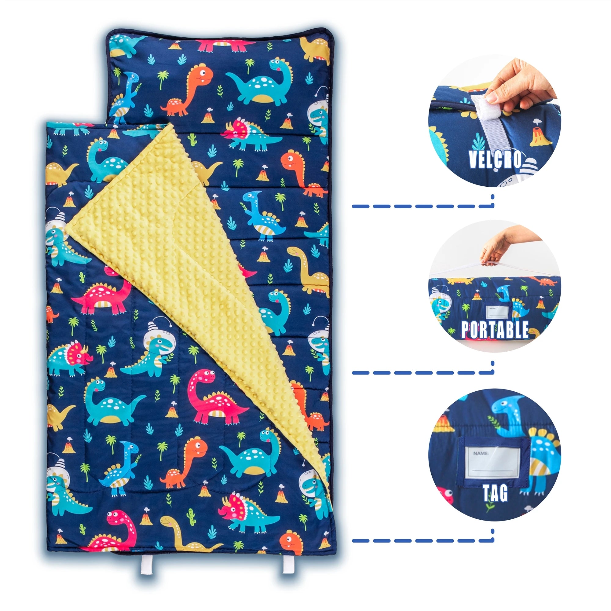 Estera para Siesta Infantil con Almohada y Manta | Guardería y Viaje
