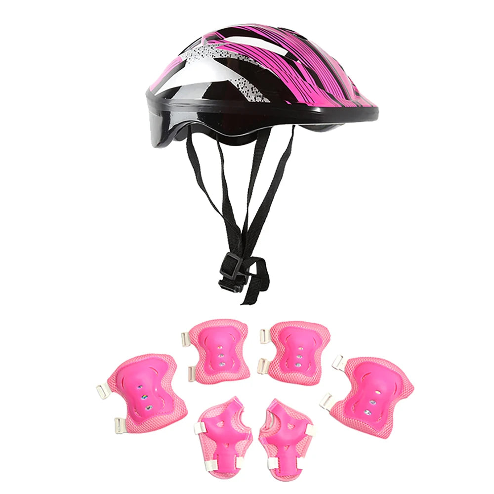 Kids' Skating Protective Gear Set | Helmet + Knee Pads + Elbow Pads | Ages 3-12