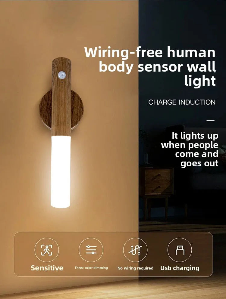 LED Guide Light with Motion Sensor | USB Rechargeable for Hallways and Cribs