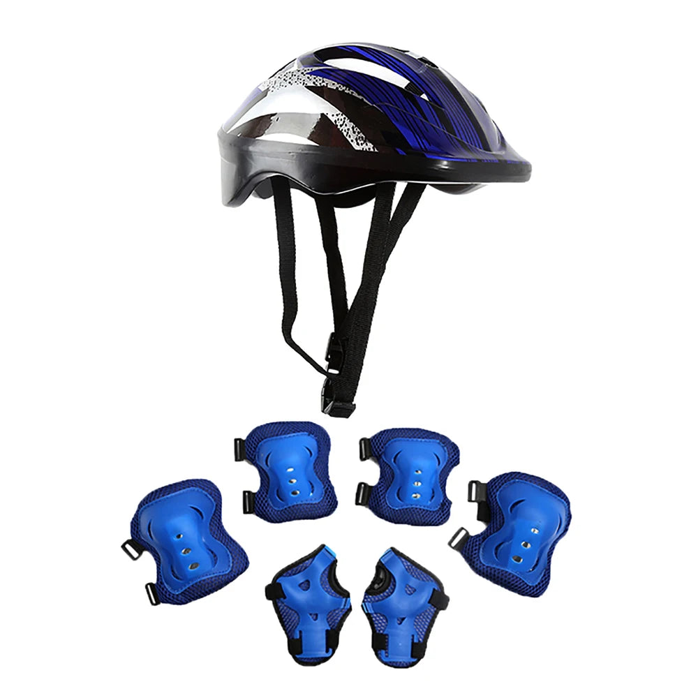 Kids' Skating Protective Gear Set | Helmet + Knee Pads + Elbow Pads | Ages 3-12