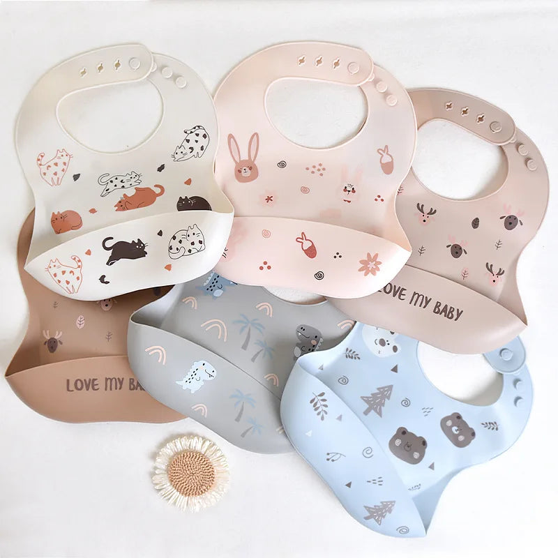 Silicone Baby Bibs | Waterproof, Easy to Clean | Pack
