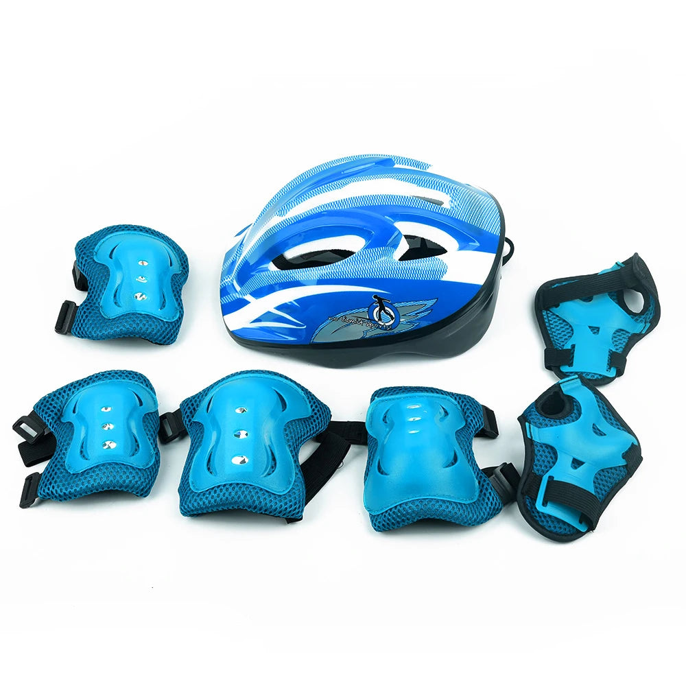 Kids' Skating Protective Gear Set | Helmet + Knee Pads + Elbow Pads | Ages 3-12