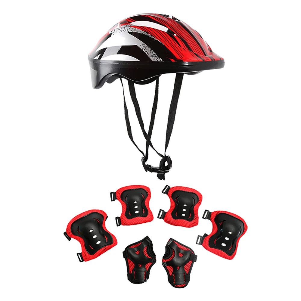 Kids' Skating Protective Gear Set | Helmet + Knee Pads + Elbow Pads | Ages 3-12