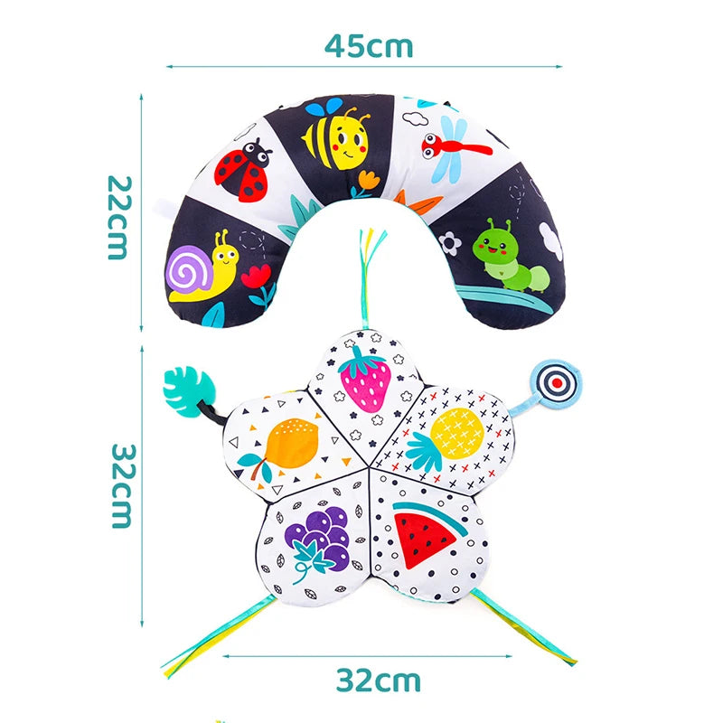 Tummy Time Pillow | Stimulates Your Baby's Vision from Day 1 | High Contrast