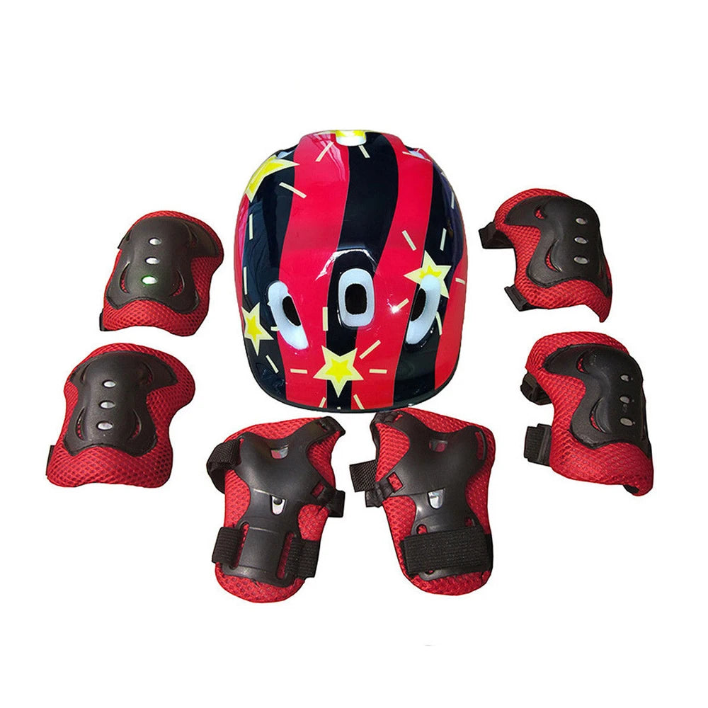 Kids' Skating Protective Gear Set | Helmet + Knee Pads + Elbow Pads | Ages 3-12