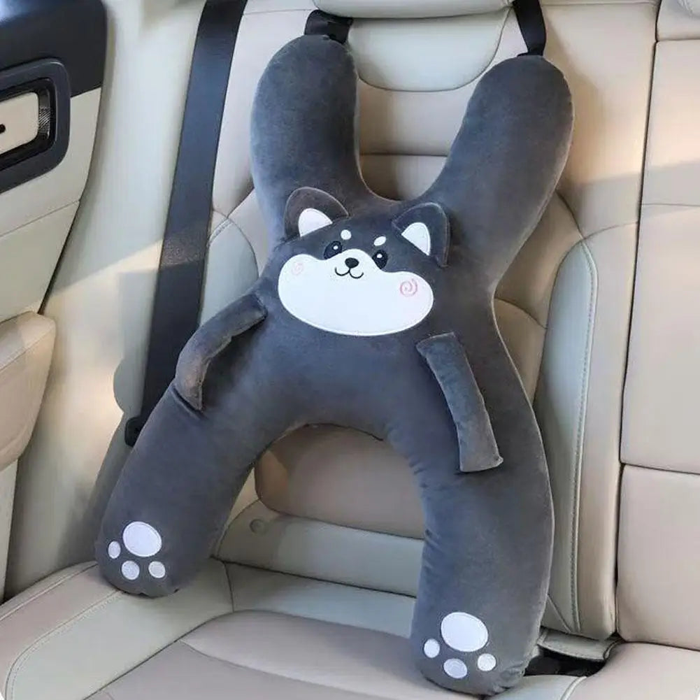 Almohada de Viaje para Niños | Reposacabezas Anti-Atragantamiento y Apoyo Lumbar